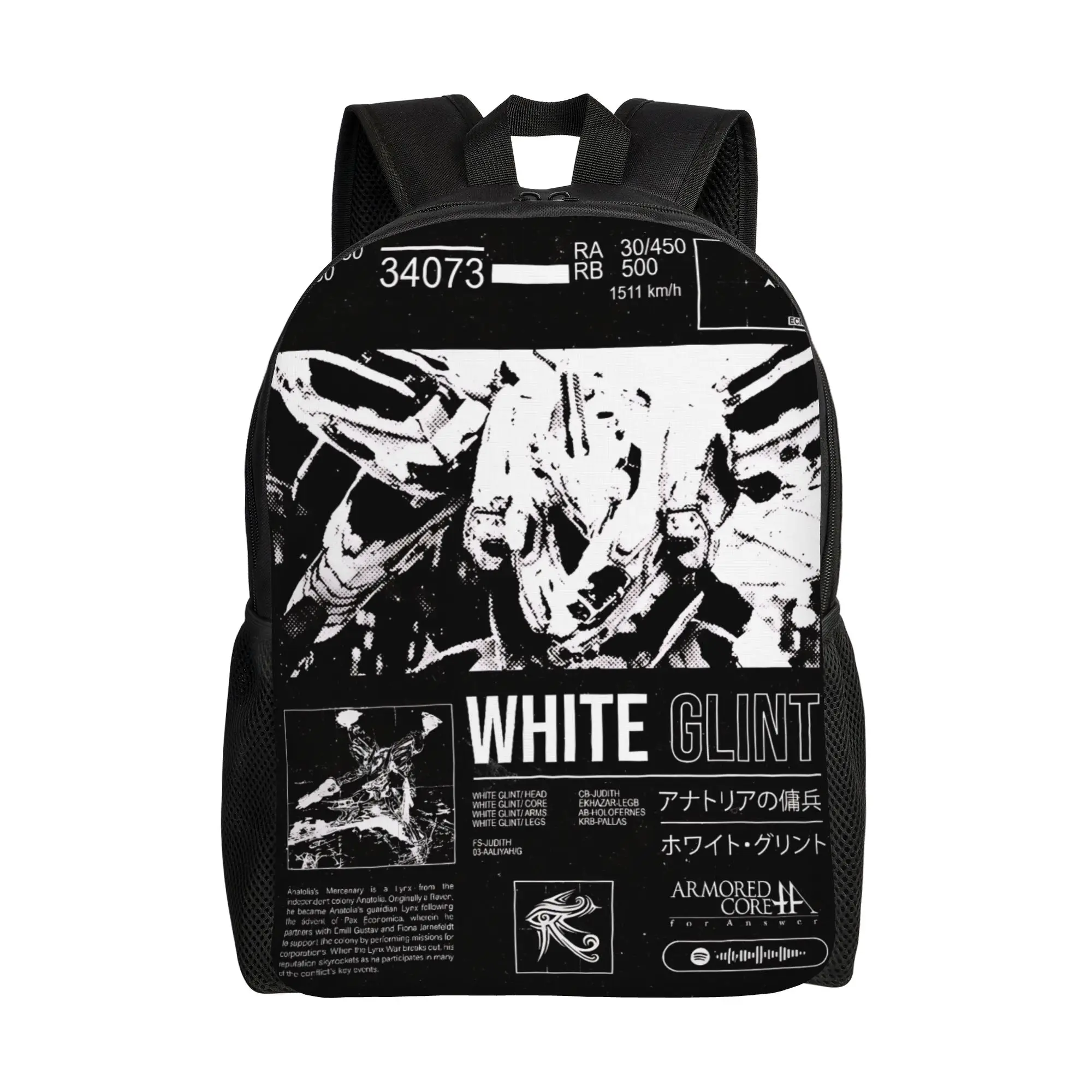

Bandai Armored Core robot backpack ita bag mochila Kawaii Travel Zipper Closure Rucksack