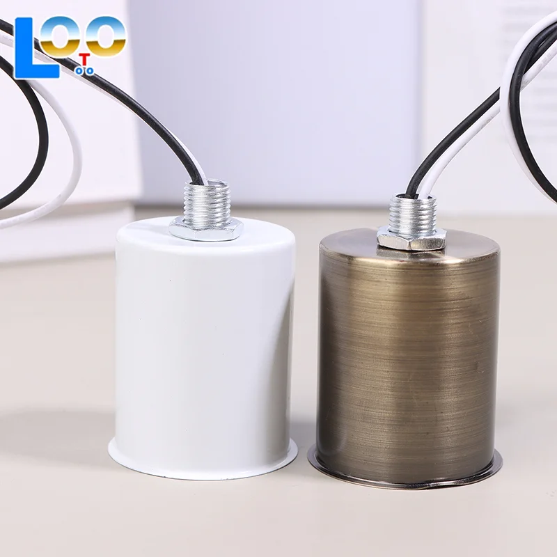 E27 السيراميك المسمار مزهرية مضيئة مزودة بقاعدة مقبس الإضاءة جولة LED مصباح بفتيل حامل داخلي Led مصباح جزء سهلة التركيب للضوء LED