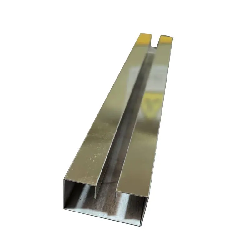 Customized Stainless Steel Glass Slot Recessed Glass Clamp Fixed Glass Strip Frame Recessed Frame Irregular Slot