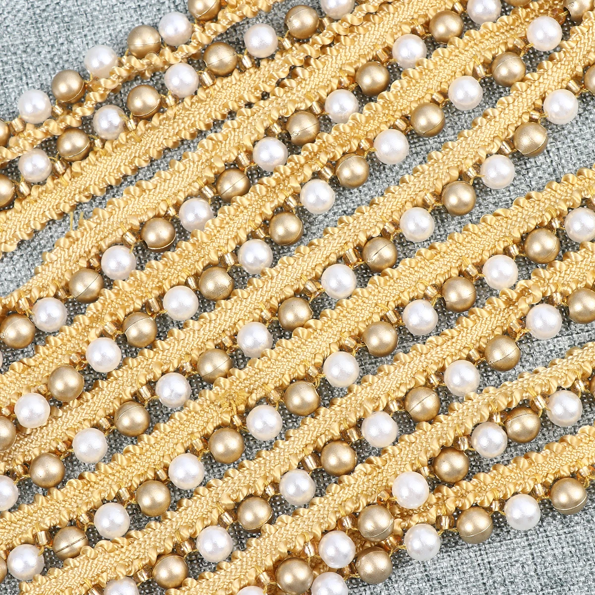 

Pearl Lace Webbing Decoration DIY Ribbon Fabric Clothing Accessories Single Row