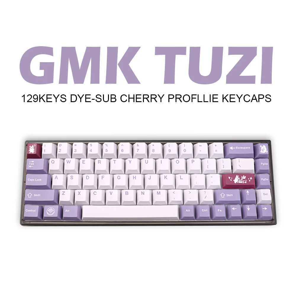 GMK Tuzi 136 Keys Cherry Profile PBT Keycap DYE-SUB English Custom Personality Keycaps For Mechanical Keyboard 61/64/68/75