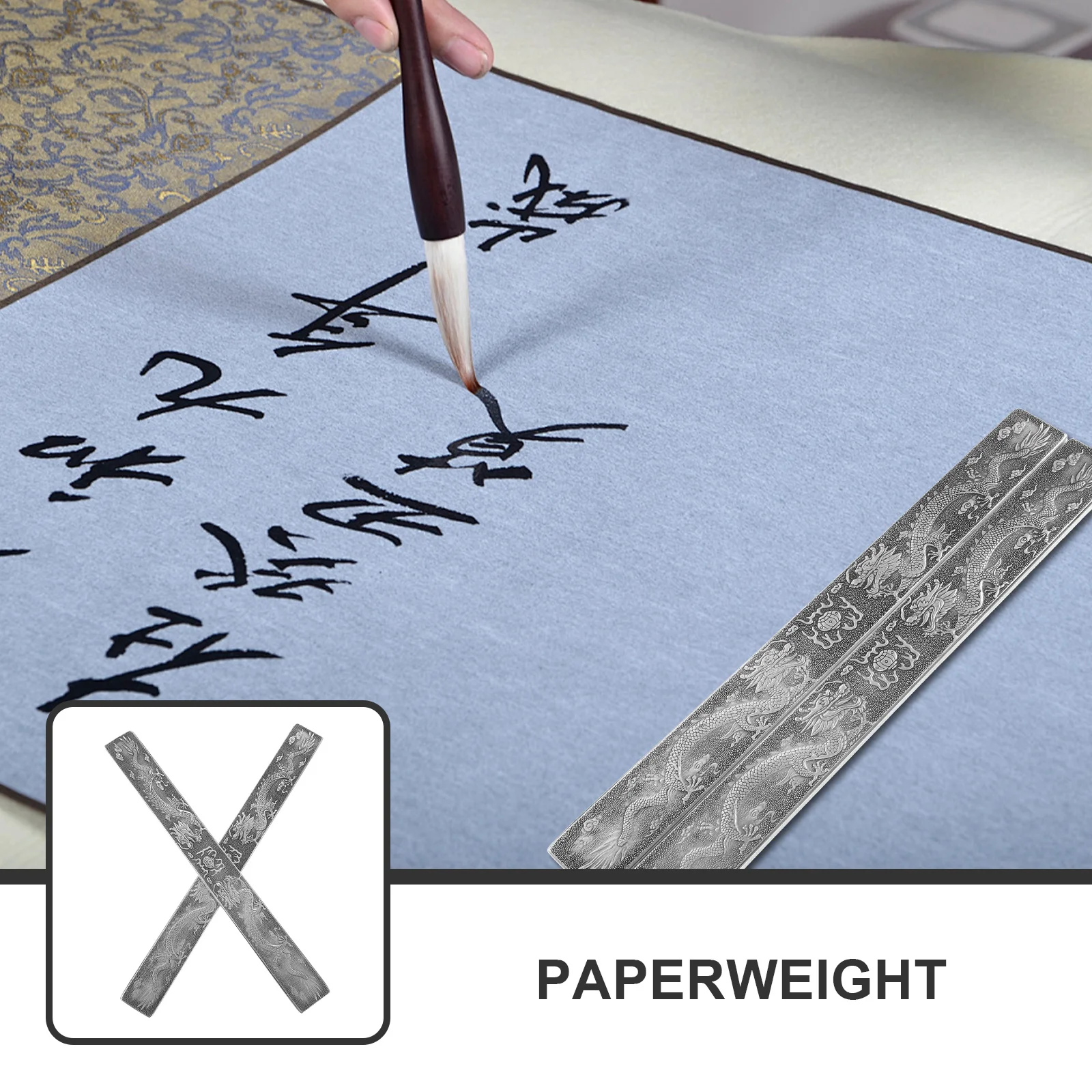 1 пара тибетских серебряных весов для бумаги