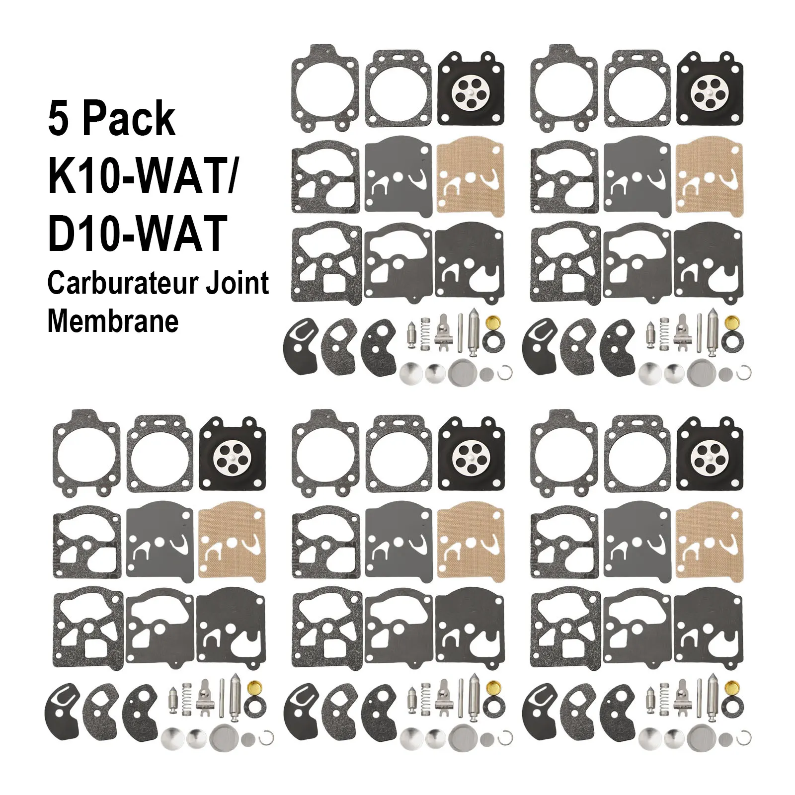 Reliable 5 Pack of Carburetor Diaphragm Kits for Enhanced Performance on For K10For WaT For Wa & D10For WaT Engines
