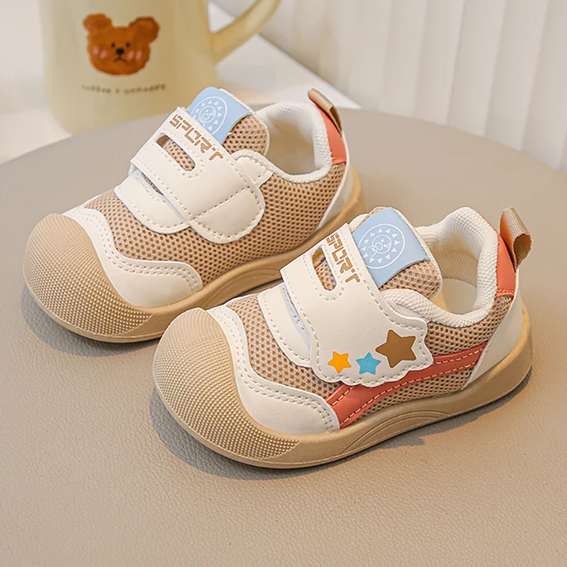 

Kds Fashion Boy Girl Sneakers Ergonomics Soft-soled Toddler Shoes Kids Running Non-slip PU Leather Sport Shoes Children's Trend