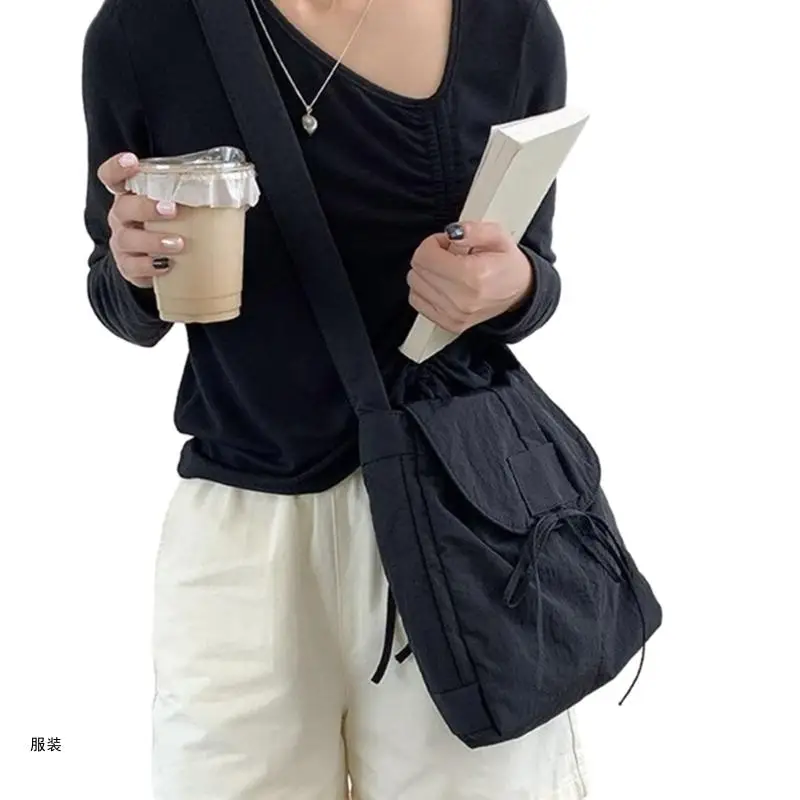D0UD Durable Nylon Crossobdy Bag with Adjustable Shoulder Strap for Everyday Use