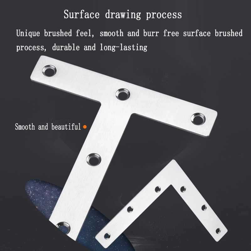 Corner Code Angle Iron 90 Degree Right Angle Plated Color Iron Bracket Fixed Connection Piece Furniture Hardware Accessories