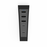 5 Ports USB Hub USB Port Extender 3*USB + 1*Type-C + 1*Type-C 3.1 Port Extra High-Speed For PS5 Slim Console Disc & Digital