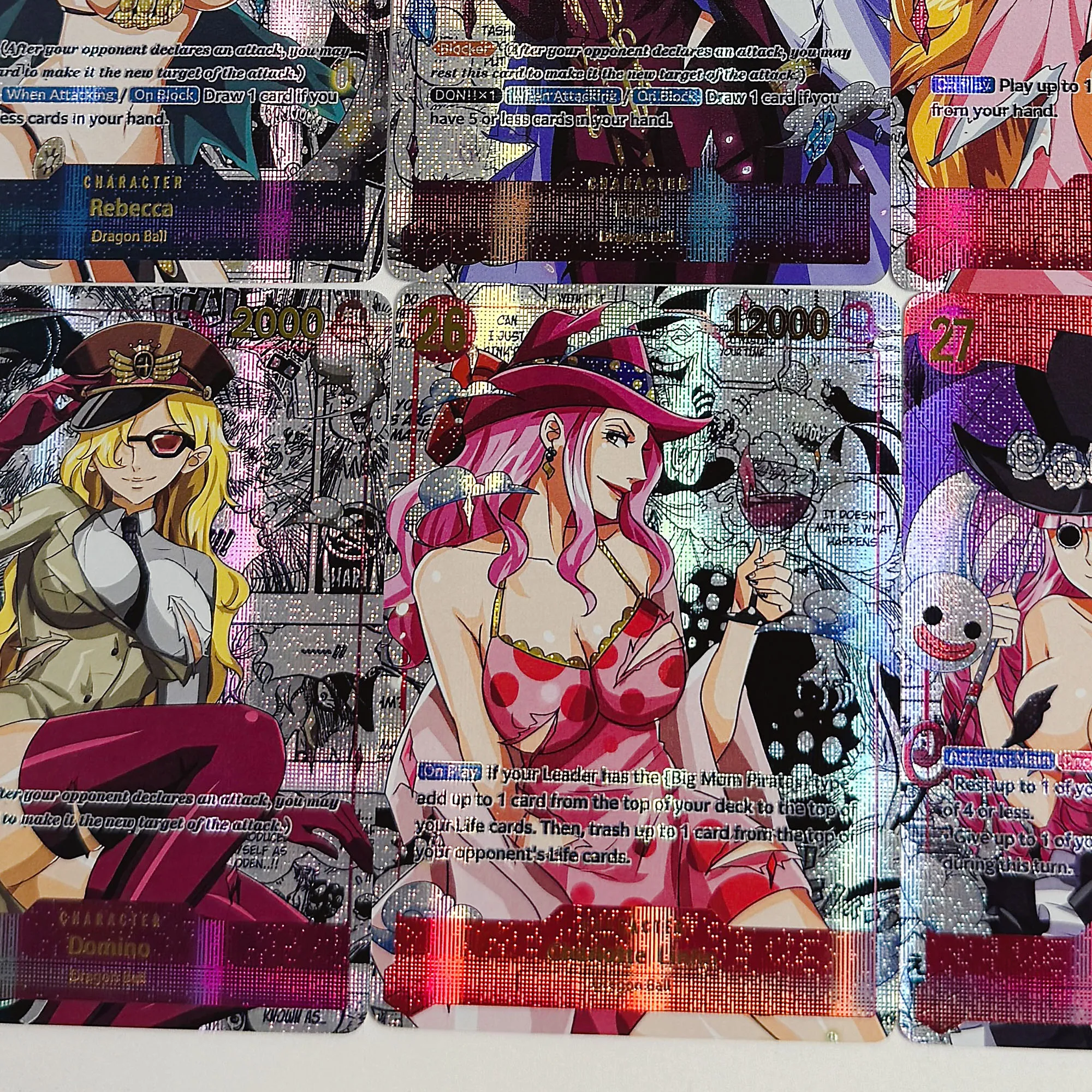 9 unids/set Diy una pieza Kalifa Camie Rebecca tarjeta de colección estampado en caliente Color Flash Perona Anime clásico personajes femeninos tarjeta