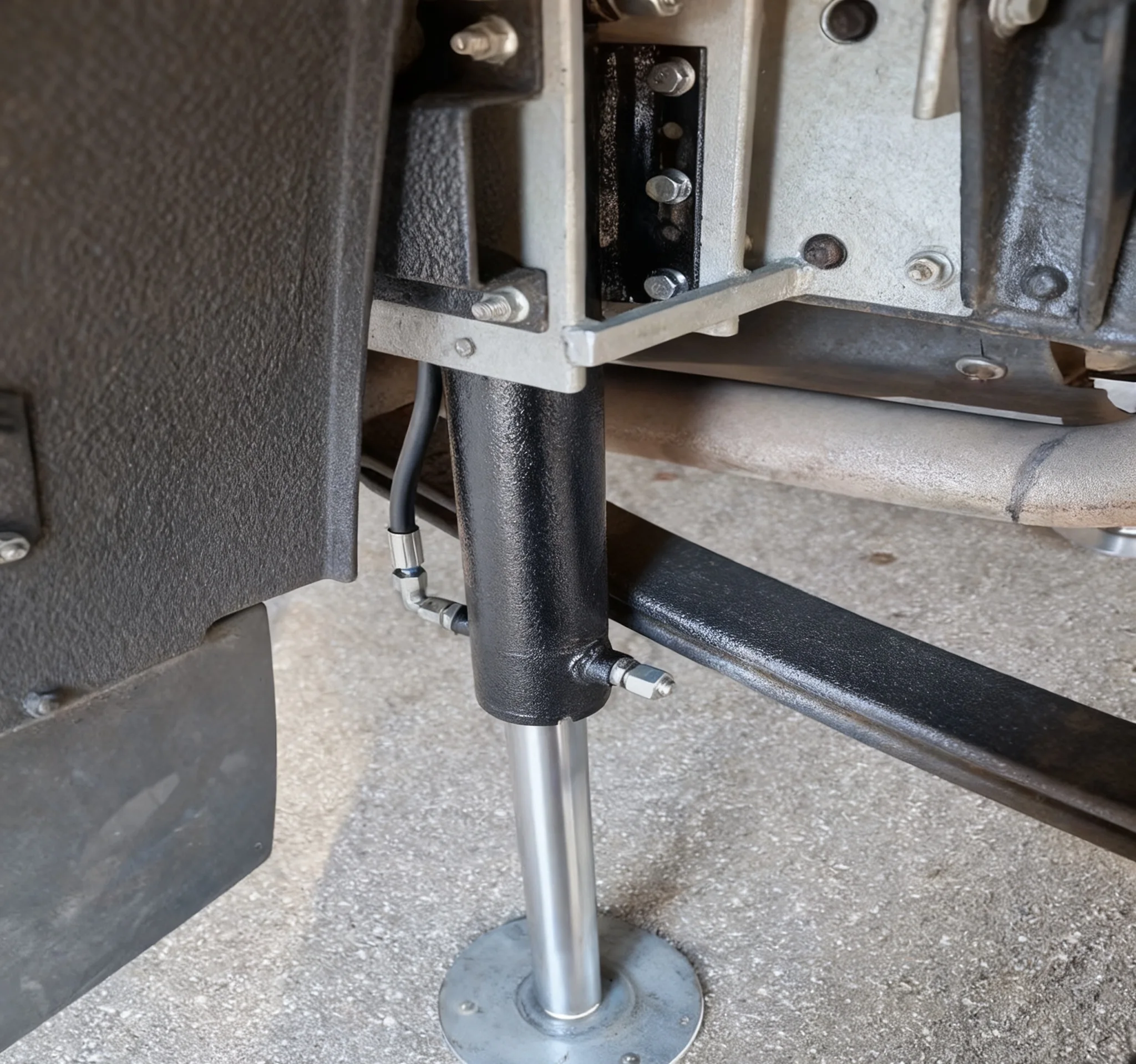 Chinese Manufacturer Customizable Camper Auto-leveling System Lift Hydraulic Cylinder RV Jack 2-20 Ton Capacity #45 Steel Flange