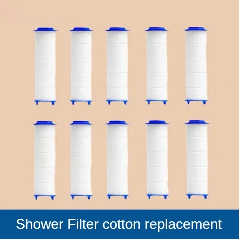 10pcs Shower Pp Cotton Filter Pressurized Nozzle Filter Impurities Shower Water Can Be Replaced By Purified Water