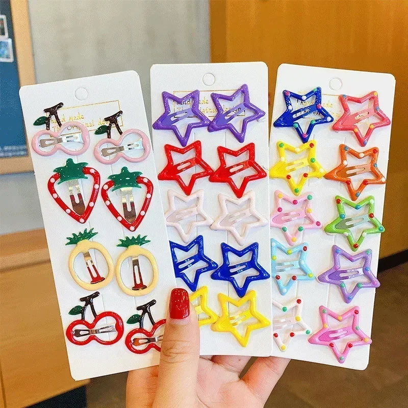 Pinzas para el cabello coreanas Pince Cheveux Fille Accesorios para bebé Kpop Mollette Capelli Star Grampo De Cabelo Barrette