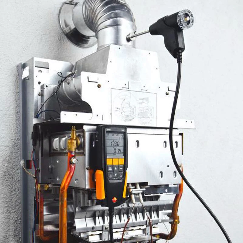 Testo 310 محلل احتراق غاز المداخن O2 CO CO2 نطاق القياس 0 إلى 4000 جزء في المليون