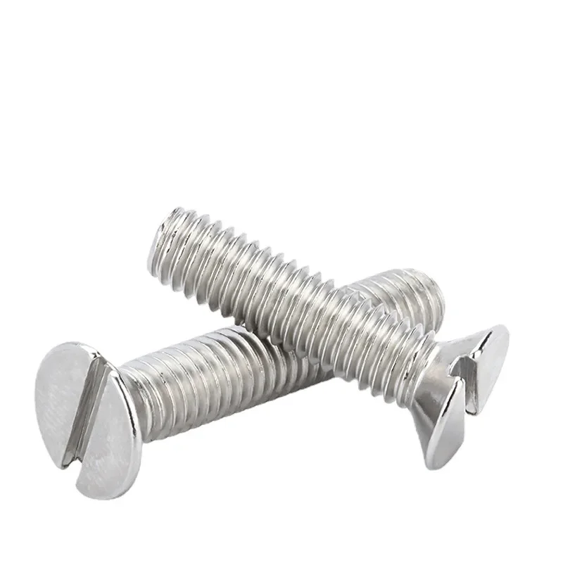 304 Stainless Steel Countersunk Head Screws GB68 A Word Slot Flat Head Screws M1.6 M2 M2.5 M3 M4 M5 M6 M8