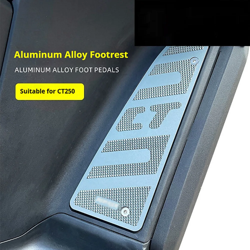 For Kymco CT250 CT300 Aluminum Anti-Slip Footrest Plate CNC No-Drill Accesorios Moto Accessori Moto