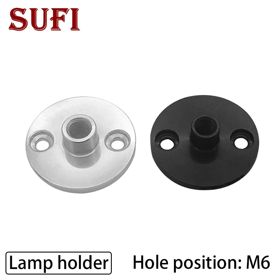 2pcs Inner Screw M6 LED Hose Light Base Spotlight Base Jewelry Light Lamp Desk Lamp Base 6mm Hole For DIY Lamp Base Accessories