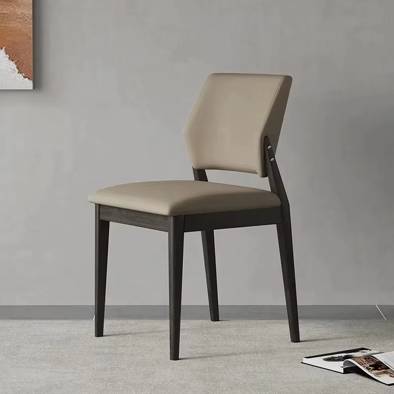

Japandi Kitchen Dining Chairs Comfortable Aesthetic Minimalist Trendy Chair Premium Simple Silla De Comedor Kitchen Furniture