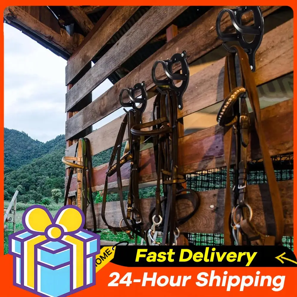 

Металлическая настенная вешалка для конской упряжи с крючками, трубками и винтами для хранения конской амуниции и оголовков, для конюшен