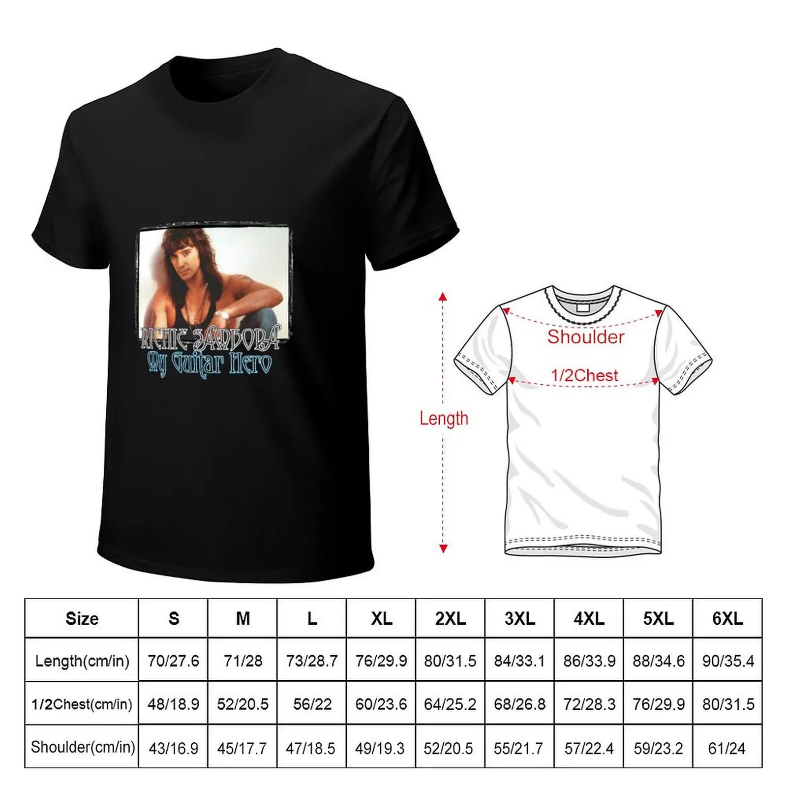 Richie Sambora My Guitar Hero Tee Shirt T-Shirt Anti-Wrinkle Short Sleeve T-Shirt