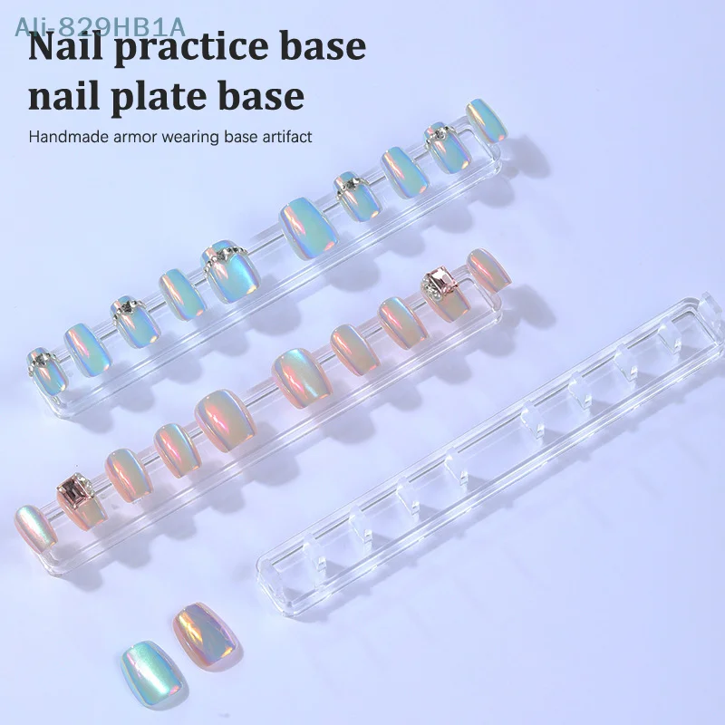 Nail Art Nail Support Magnetic Nail Holder Practice Display Plastic Showing Shelves Nail Manicure Stand Presentation