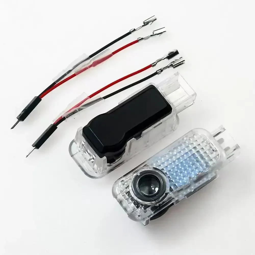 For QUTTRO 2pcs Car Door logo Welcome Light Audi Sline A1 A3 A4 A5 A6 A7 Q3 Q5 Q7 TT B5 B6 B7 8P 8V 8P 8L S3 S4 Accessories