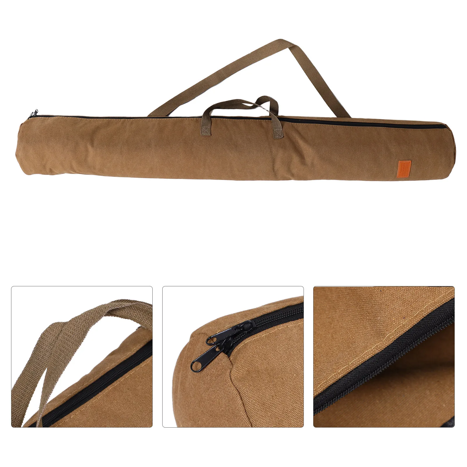 

Canvas Fishing Rod Carrier Bag Large Capacity Portable Fishing Gear Organizer Heavy Duty Outdoor Travel Tackle Storage Case