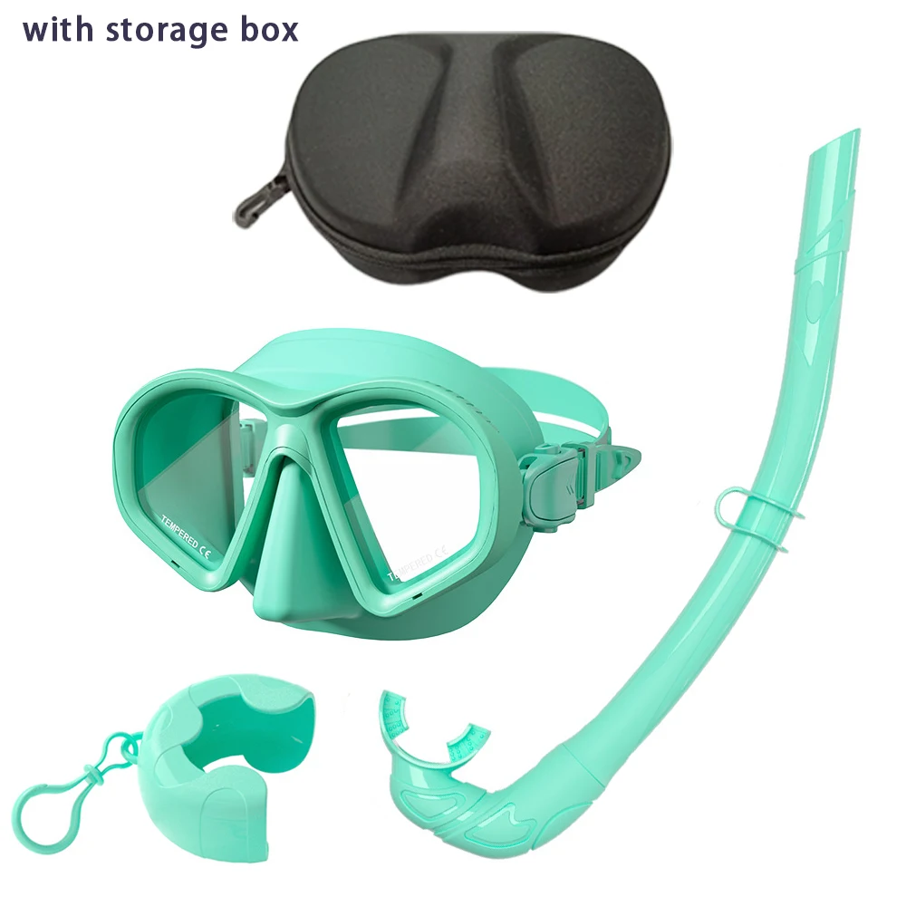 Professionelle Unterwasser-Tauchmaske, HD-Hartglas, für Erwachsene, verstellbar, zum Tauchen, Schnorcheln, Schwimmen, Tauchbrille + Aufbewahrungsbox – Detail 31
