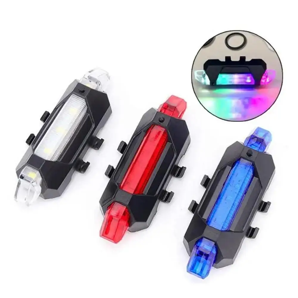 Akumulator USB wodoodporny lampa rowerowa górski ostrzegawczy na rowerze tylne światło rowerowe LED tylne światło rowerowe akcesoria rowerowe