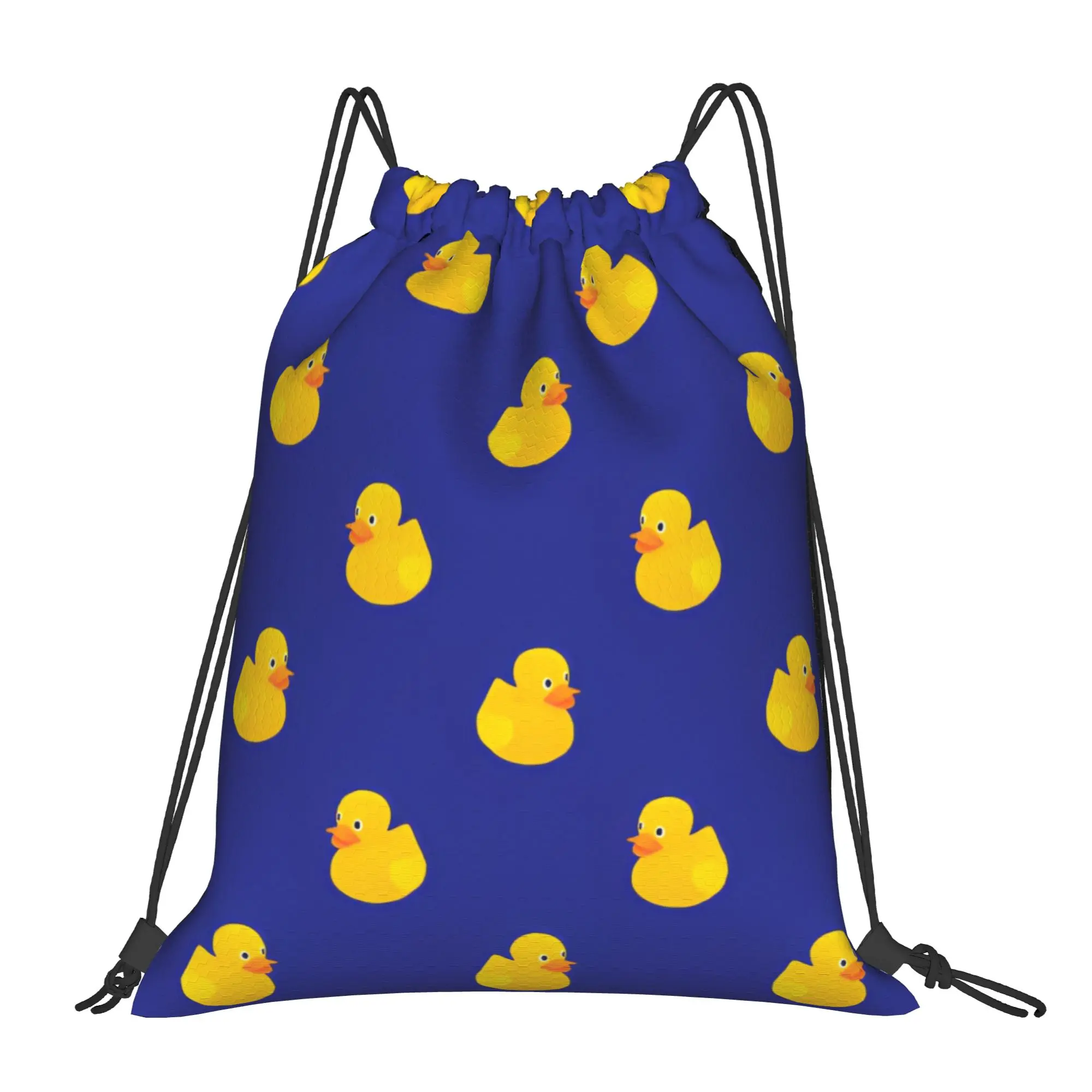 Rubber Duck Ducky Backpack Drawstring Sports Bags Gym Bag Lovely Blue String Sackpack for Working Out 36cm (W) x 43cm (H)