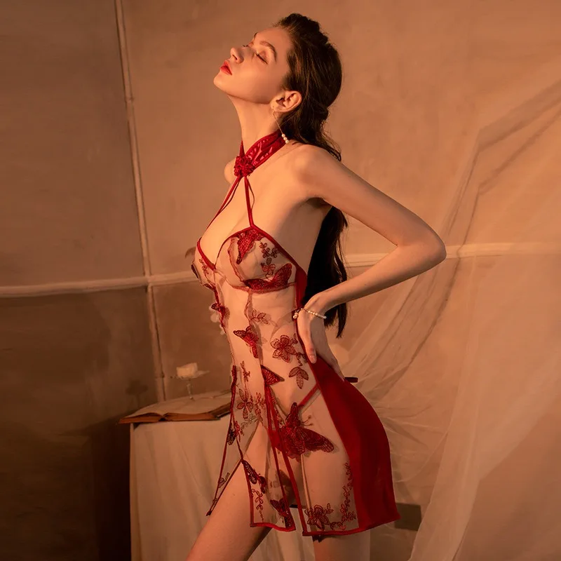 ホット販売クロッチレスセクシーなランジェリーセット女性のボディスーツポルノ下着中空オープンバックテディベビードールエキゾチックレースパジャマ XXX