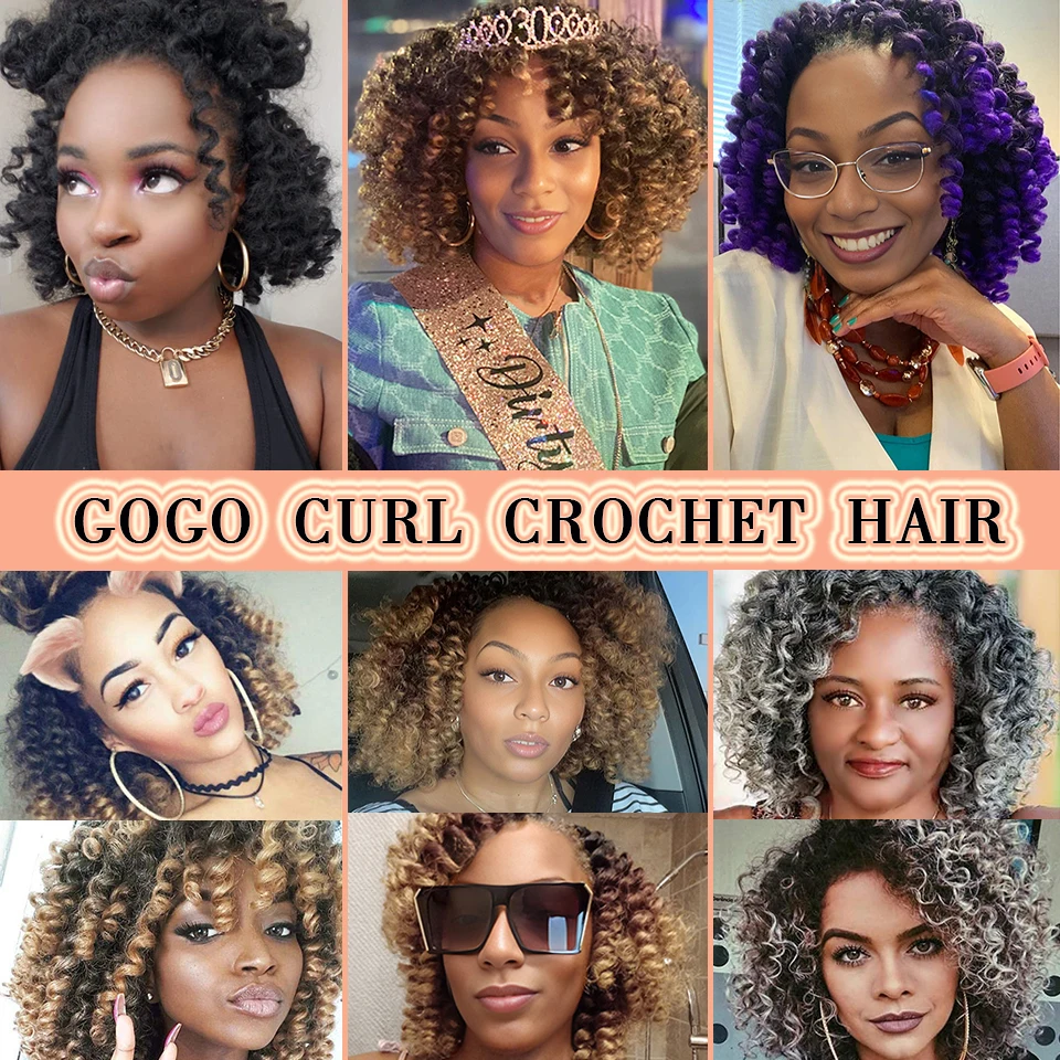 Jamaican Bounce Crochet Hair Ombre 613 350 30 27 Bug Red Grey Colors1-4 Packs Deal 8 inch Synthetic Jumpy Wand Curl Crochet Hair