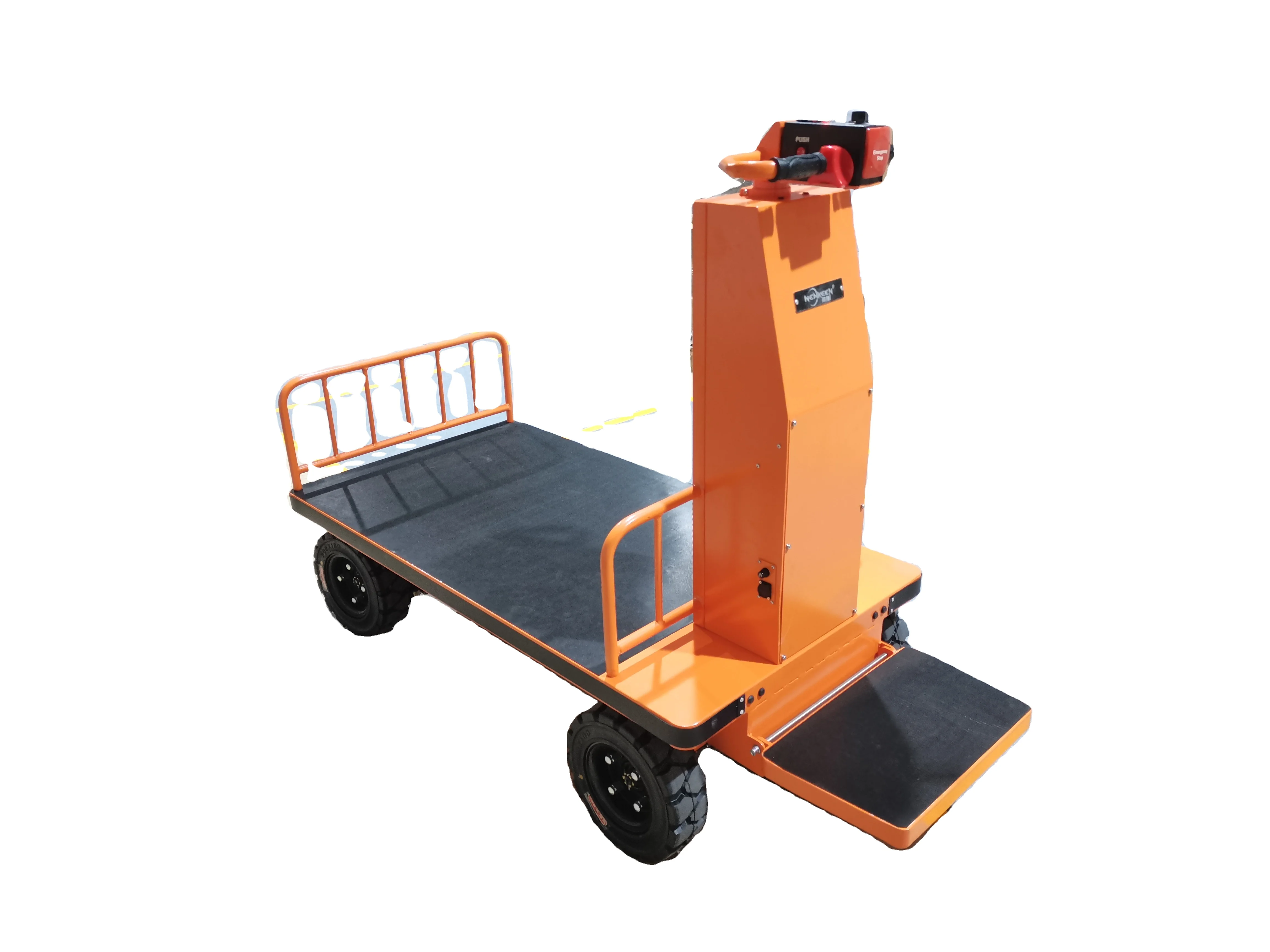 Electric Flat Cart 1000KG Heavy Duty Motorized Platform Cart Hand Cart Trolley