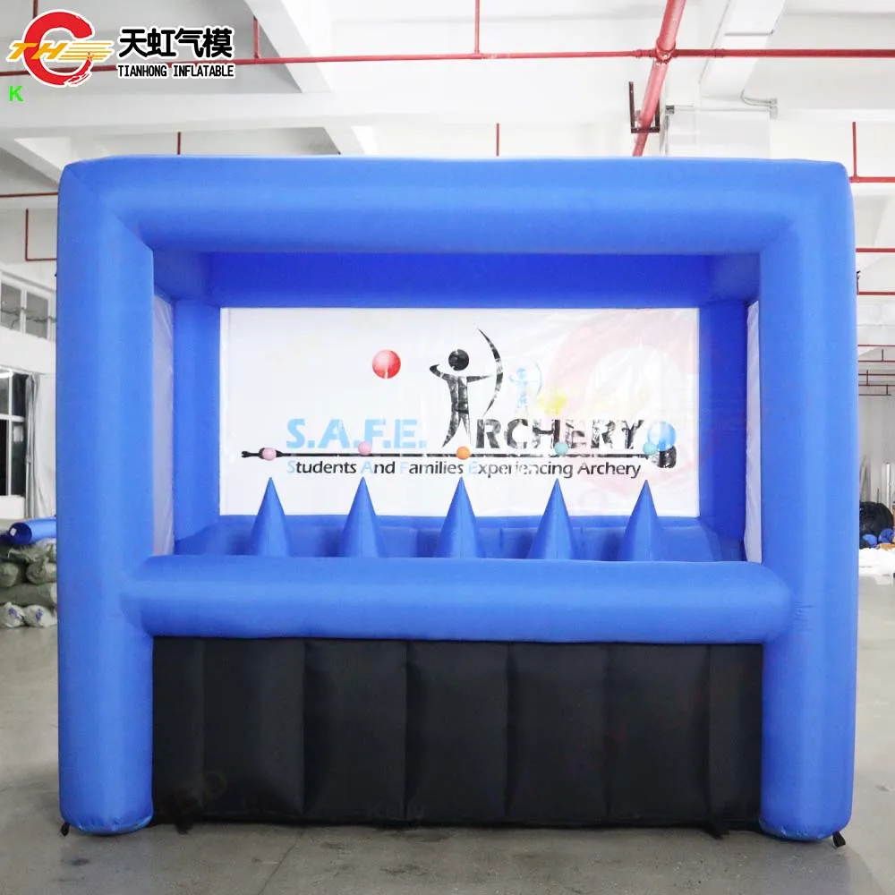 Juego de objetivo de tiro con arco inflable de hoverball seguro, juego de juguetes inflables de tiro con arco con etiqueta de bola flotante inflable