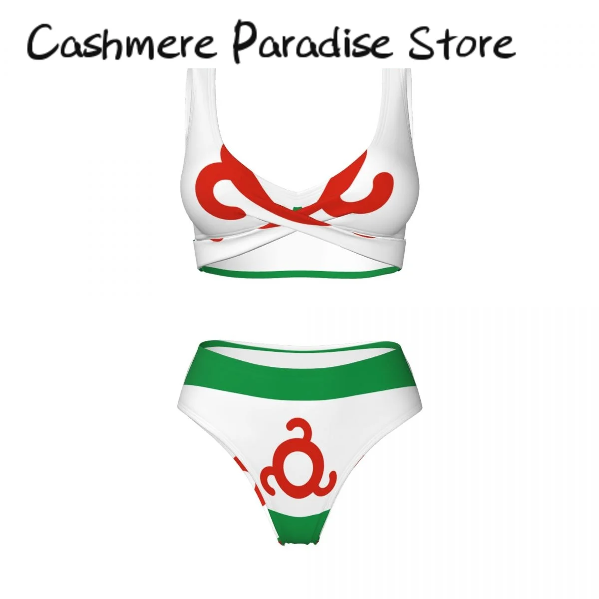

The Push-Up Bikini Women Sexy Separate Swimsuit Ingushetia Flag Two-piece Beachwear