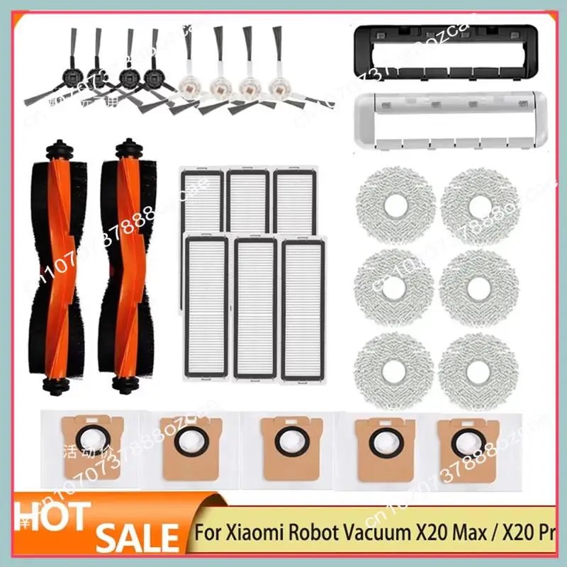 A26P Fit For Xiaomi Mijia M30 D102 / Xiaomi X20 Pro D102GL / Xiaomi X20 Max D109GL Parts Main Side Brush Filter Mop Cloth Dust B