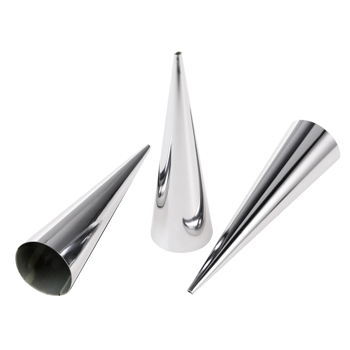 

3pcs Stainless Steel Cream Horn Mold for Puff Pastry Croissants Baking Trumpet Cake Molds Reusable Heat Resistant Kitchen Tools