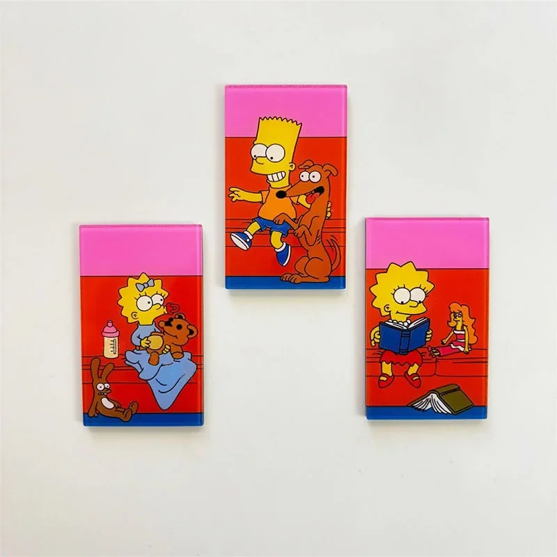 Simpson Magnetic Fridge Sticker Anime Cartoon Homer J Marge Bart Lisa Maggie Gifts Photo Message Holder Kitchen Fridge Sticker