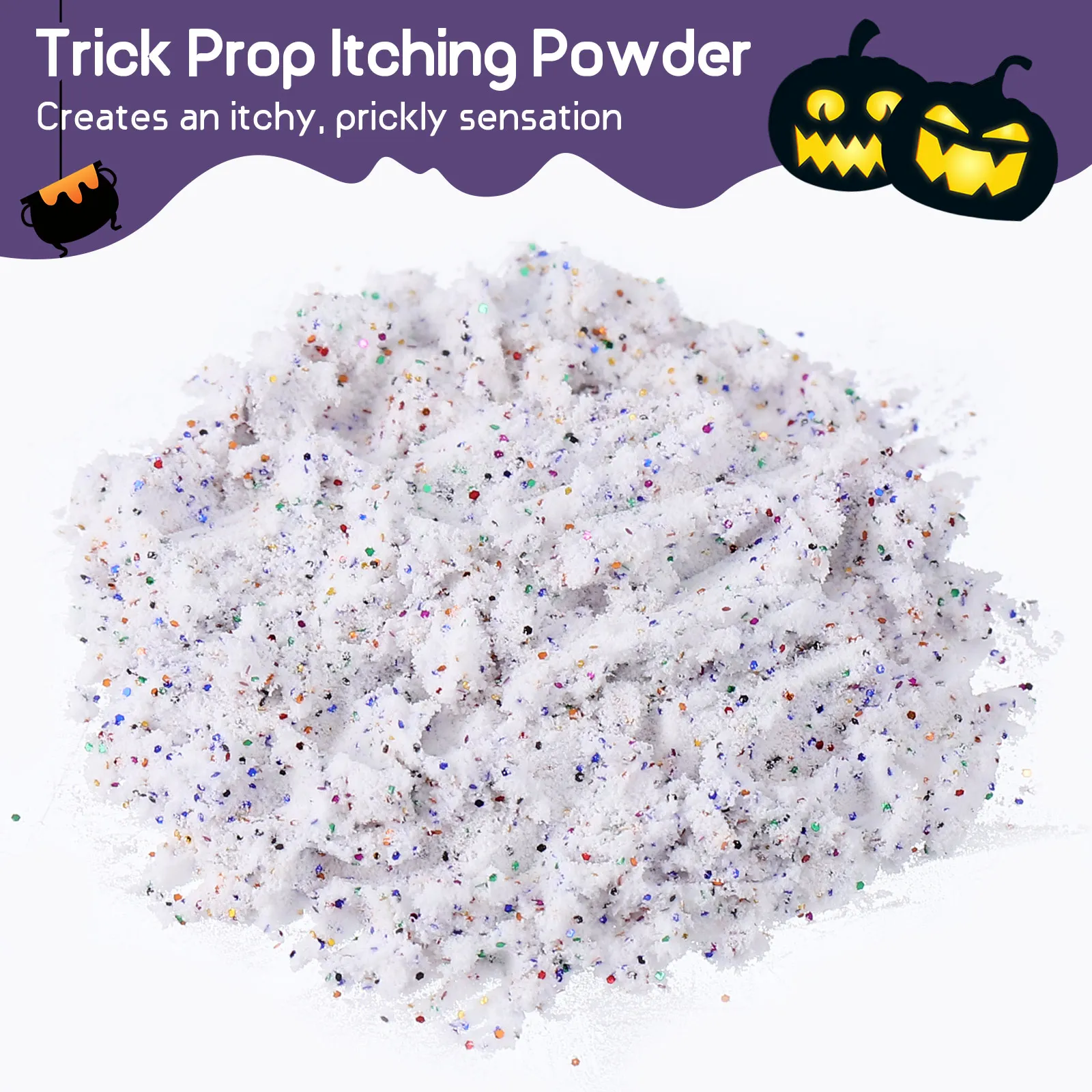 10 pezzi di trucco di Halloween puntello prurito in polvere scherzo puntello scherzo prurito in polvere perfetto per i materiali per feste del primo di aprile