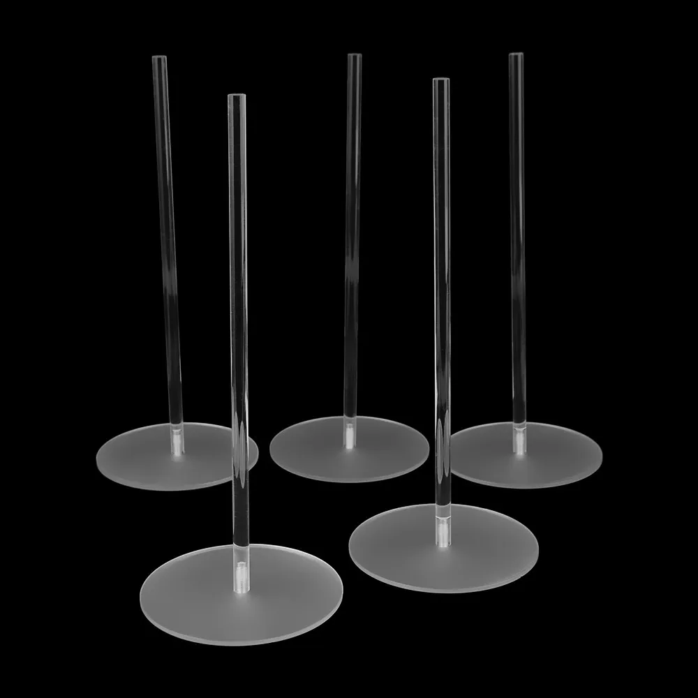 

5Pcs DIY Clear Donut Stands Acrylic Wedding Table Decoration Doughnut Holder 30cm Practical Dessert Display Stand Bagel