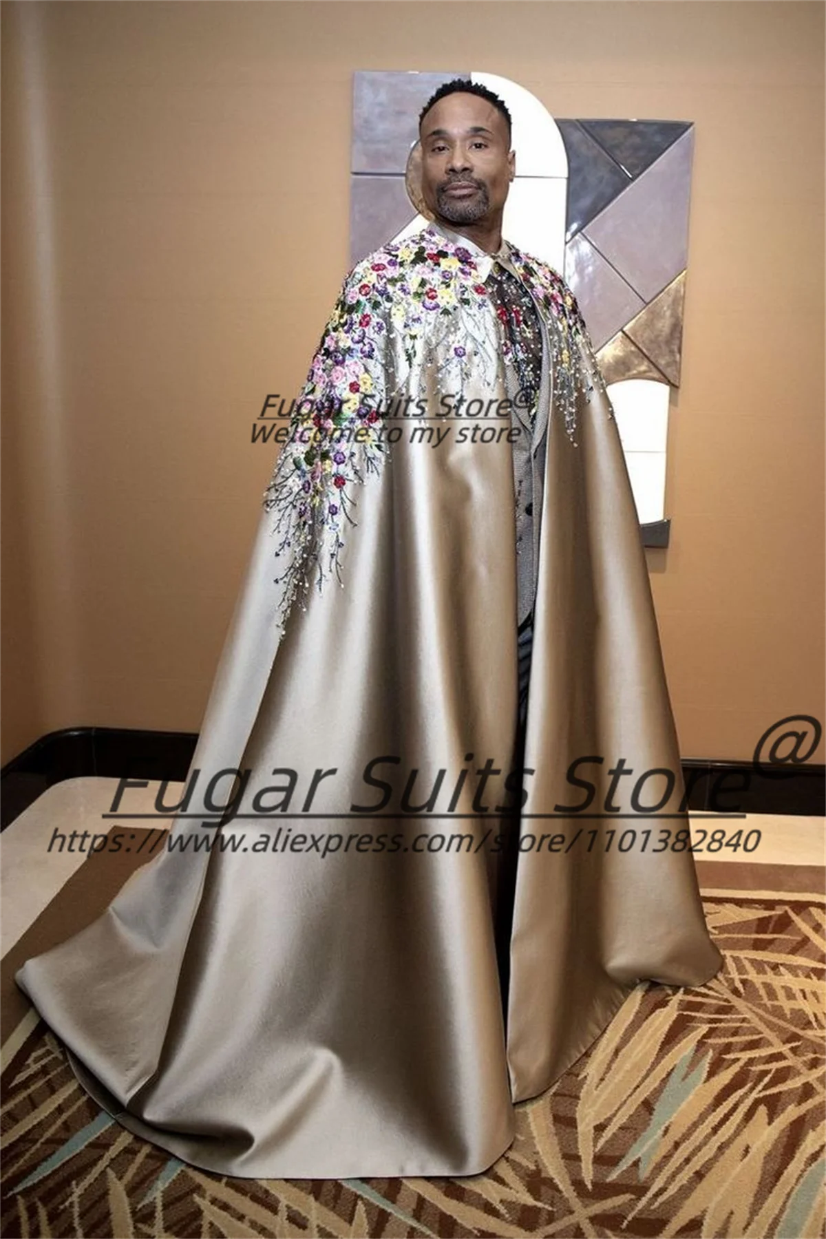 French style 3D Flower embroidery Men Suits Groom Wedding Tuxedos 3 Pieces Sets Handsome Male Blazers Magnificent Ropa Hombre