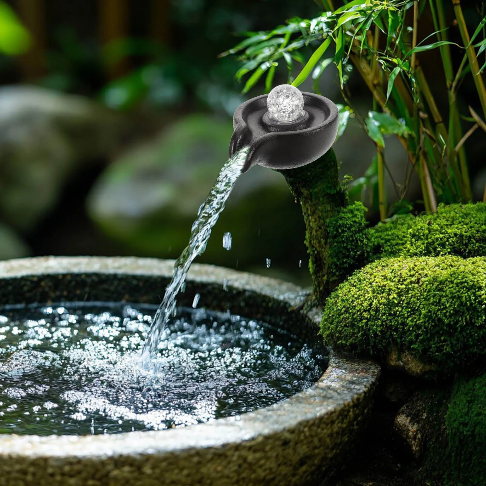 

Elegant Ceramic Decor Mini Water For Tabletop Bedroom Balcony Decorative Desktop Fountain Courtyard Landscaping Waterfall Decor