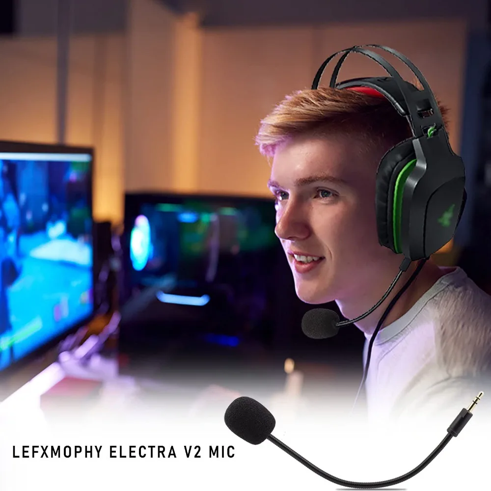 เปลี่ยน Aux 3.5มม.TRS ไมโครโฟน Booms สำหรับ Razer Electra V2 USB 7.1เสียงรอบทิศทางหูฟังหูฟัง