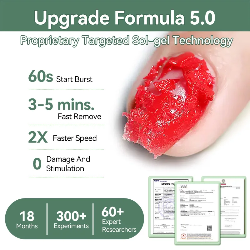 BORN PRETTY PRO 15ml Nowa Wersja Nietoksyczny Płyn do Usuwania Lakieru do Paznokci Szybkie Rozpuszczanie Magiczny Żelowy Lakier do Paznokci