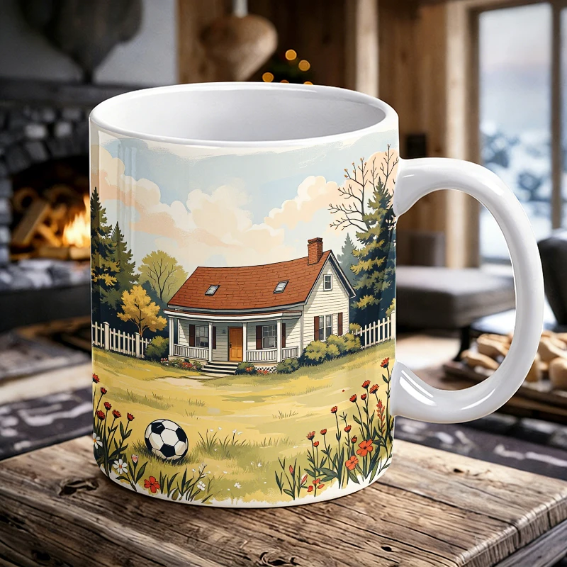 

Retro American Charm Key to a Cozy Home Mug Coffee Cup Ceramic Cup with a bottle opener function of 2026 Major Football Event