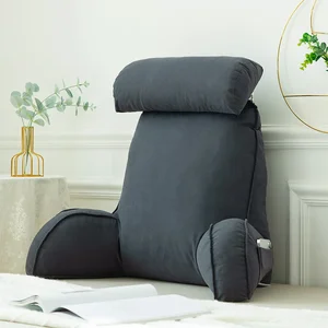 ヘッドボード枕トライアングルクッション読書オフィスチェアのための大きなボルスターバックレストベッド腰椎サポートクッション家庭装飾 10ベストセールスベッドヘッドボード枕-7