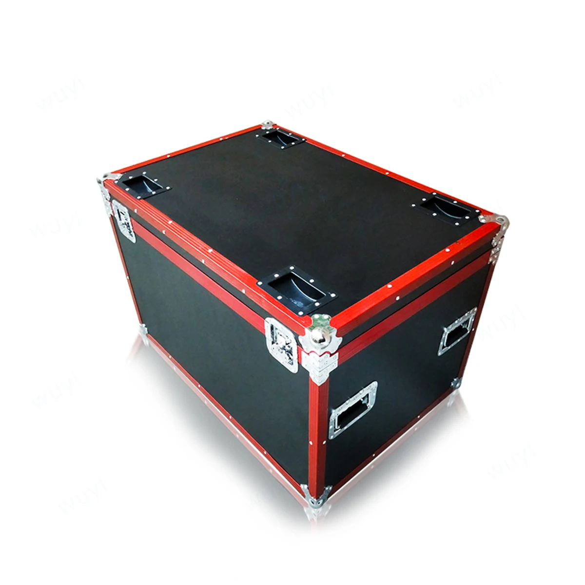 Big Customized Flight Case All Black Colorful Flycase Stage Equipment Aluminum Alloy Box Air Wire Shockproof Trunk with Wheels