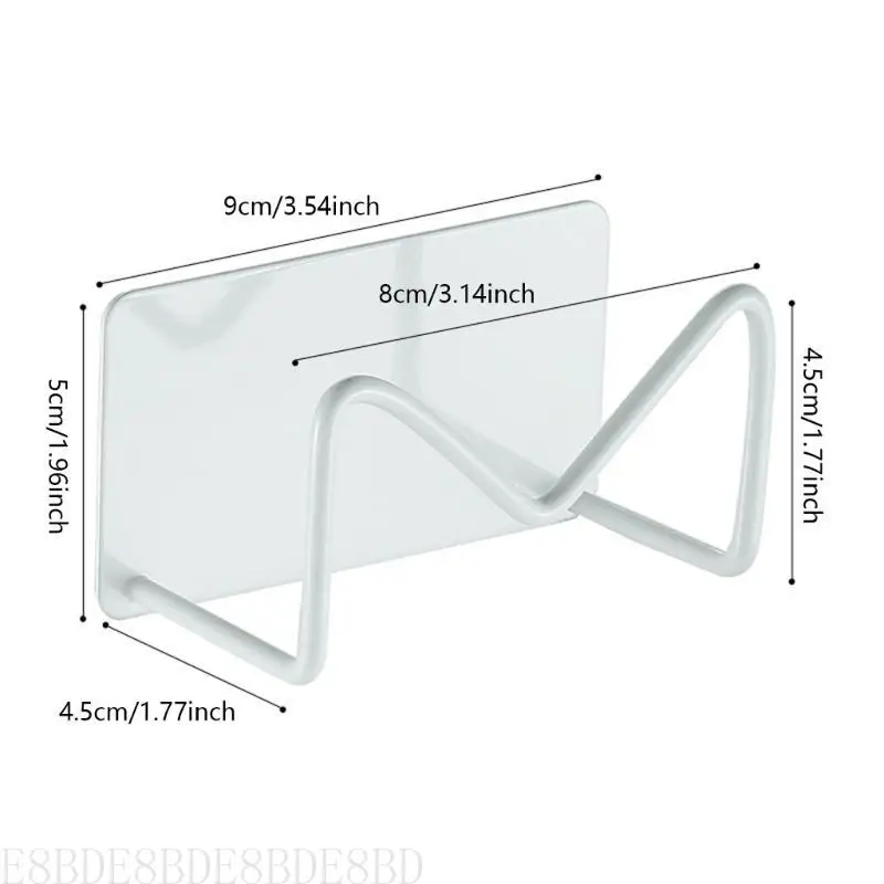 

E8BD 2pcs Rusts Proof Sponge Holder for Kitchen Sink Hooks with Adhesive Installation