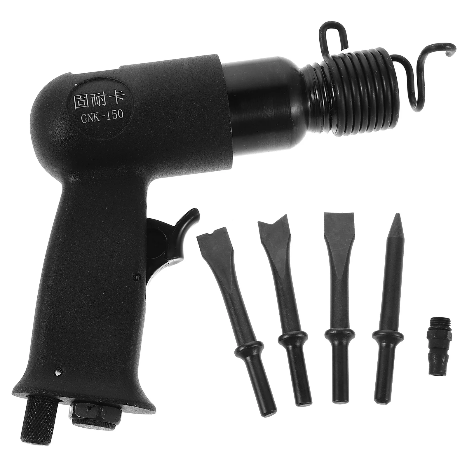 1 conjunto multifuncional 150mm cinzel de ar para metalurgia resistente remoção de ferrugem reparo de freio automotivo com 4 cinzéis ferramenta de martelo