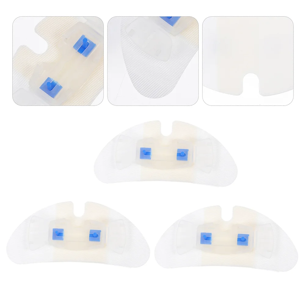 

3 Pcs Sticker Catheter Fixation Stickers Dialysis Tube Holder Nylon Stabilization Device Fixed