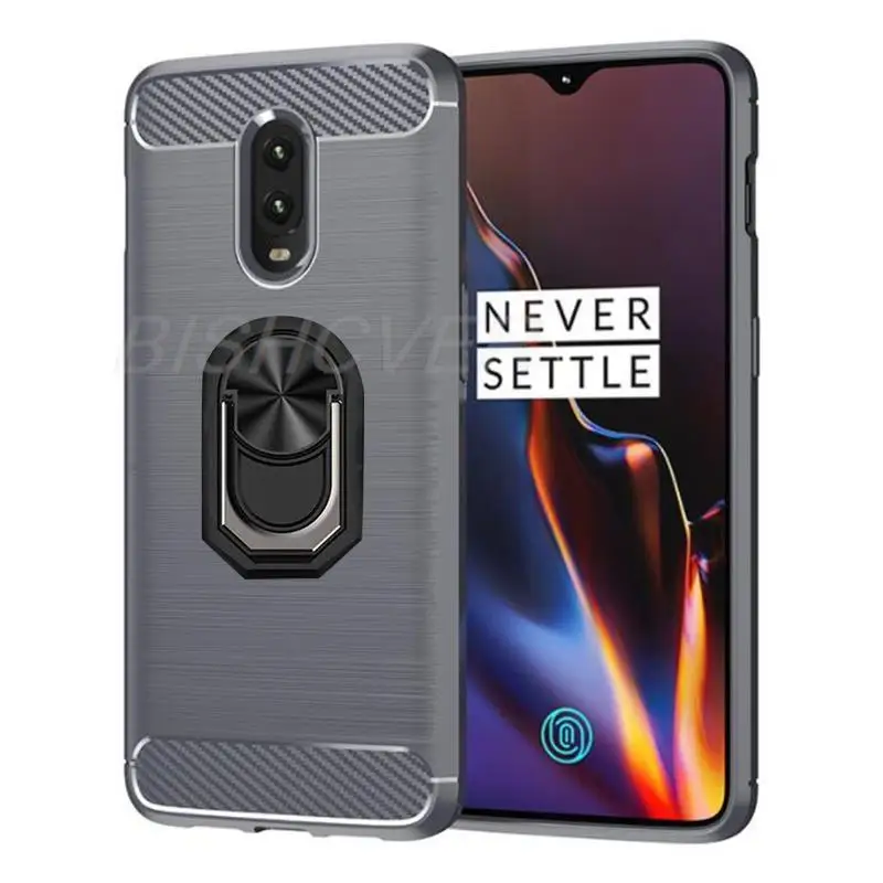 Carbon Fiber Brushed Shockproof Soft Cover For OnePlus 6 1+6 OnePlus6 6.28\