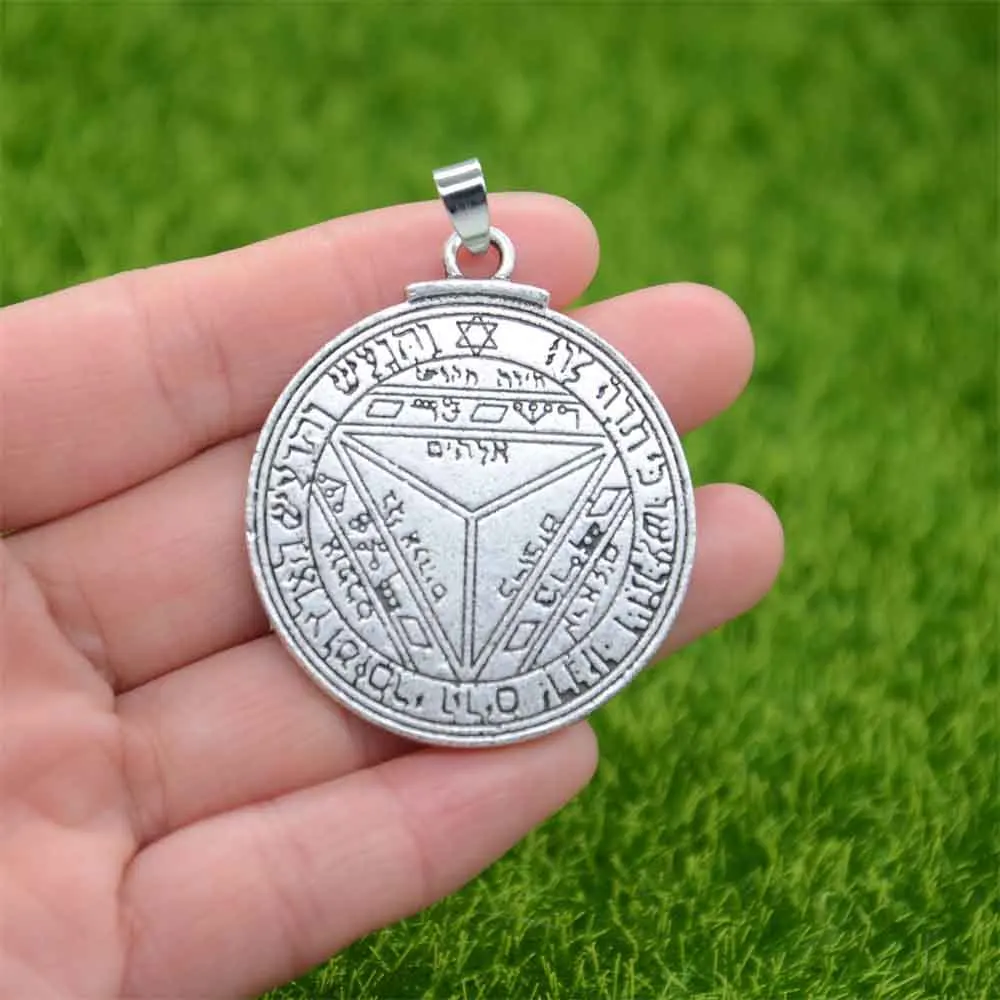 Nostalgia Pentacle Of Saturn Key Of Solomon Seal Pendant Wicca Pagan Talisman Amulet Vintage Necklce Men Women Jewelry